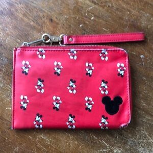DISNEY Mickey Mouse Wristlet, red and black, excellent condition